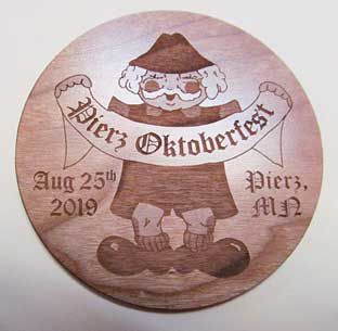 2019 Wooden Pierz Medallion